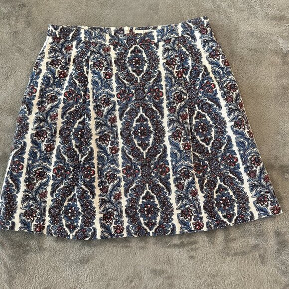 Boden Tweed A Line Floral Skirt Women's size 12T 12 Tall - Picture 1 of 6